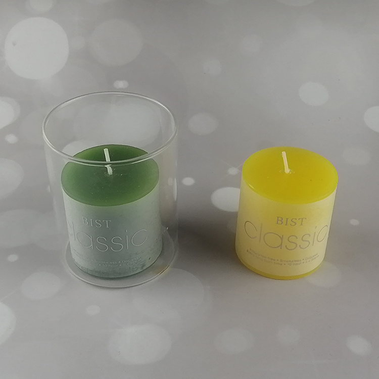 high borosilicate luxury empty clear candle jars glass in bulk wih bamboo lids