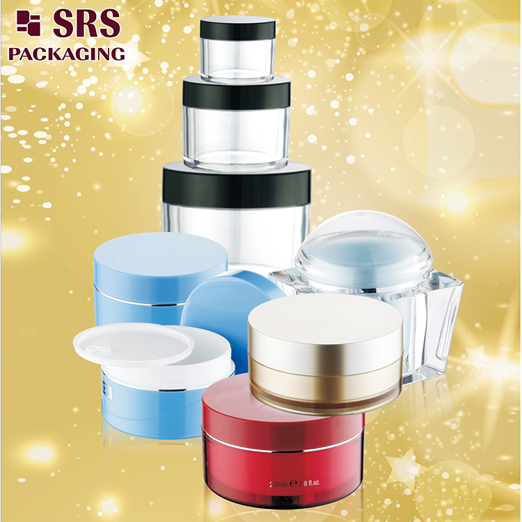 high capacity 100g 200g 300g 500g plastic body  cream jar with silk print