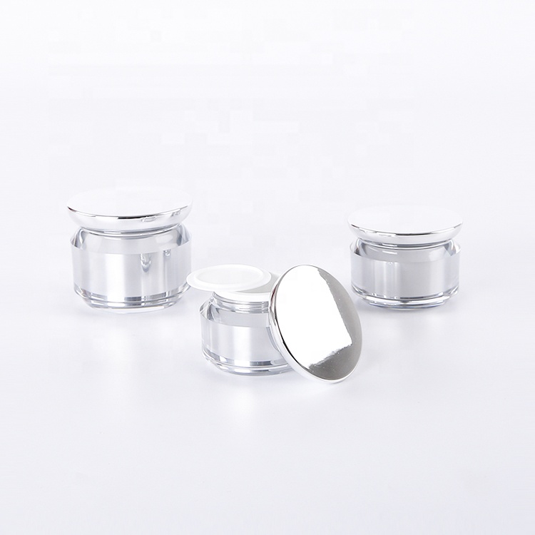 high class eaves side round cosmetic package acrylic lotion bottle and cream jars