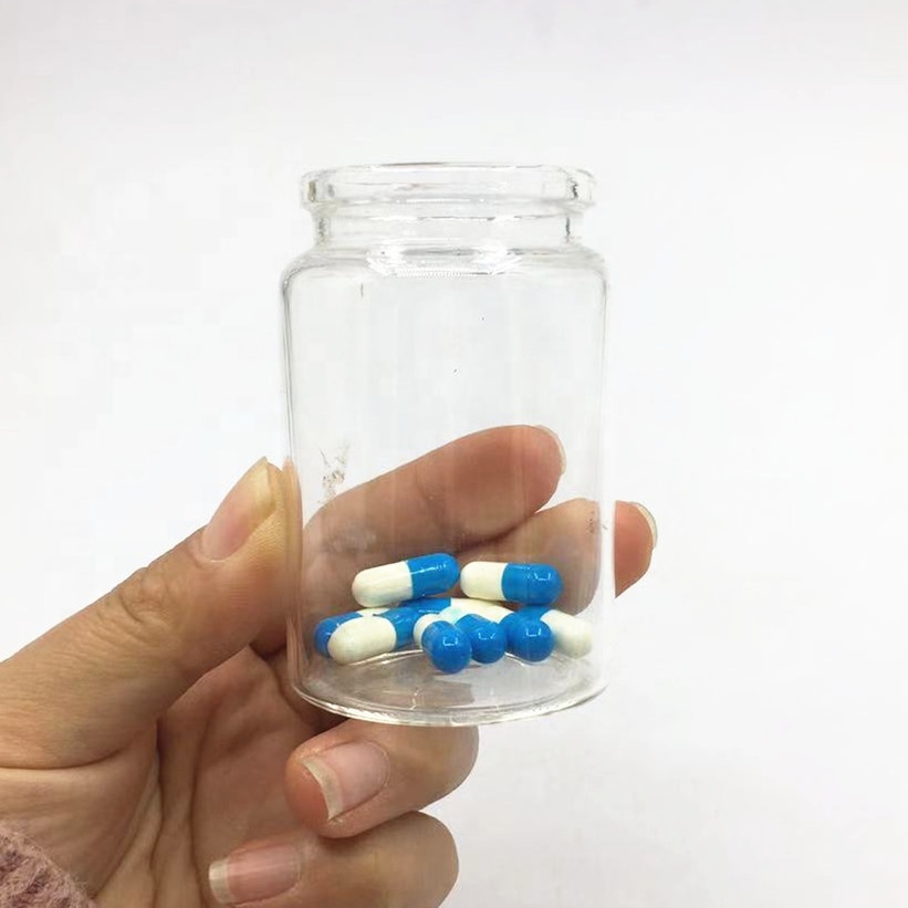 high clear empty cork top 90ml 3oz Pharmaceutical Pill tube reagent borosilicate glass Bottles for capsules,pills tablets