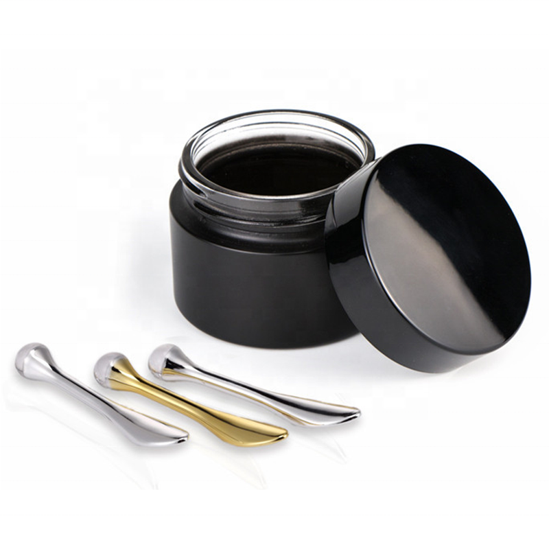 high end 5ml 20ml 30ml 50ml 100ml unique mini glass jars black jar for cream in stock