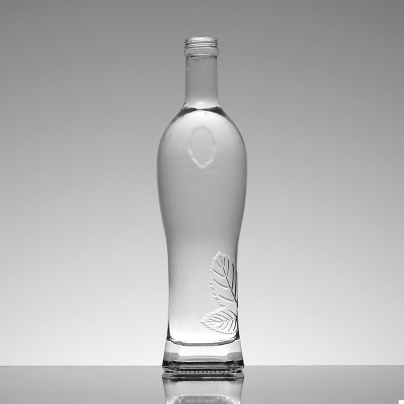 high end clear glass bottle wine bottles 500ml 700ml liquor glass bottle