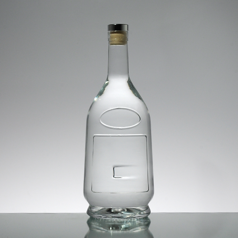 high end clear glass bottle wine bottles 500ml 700ml liquor glass bottle