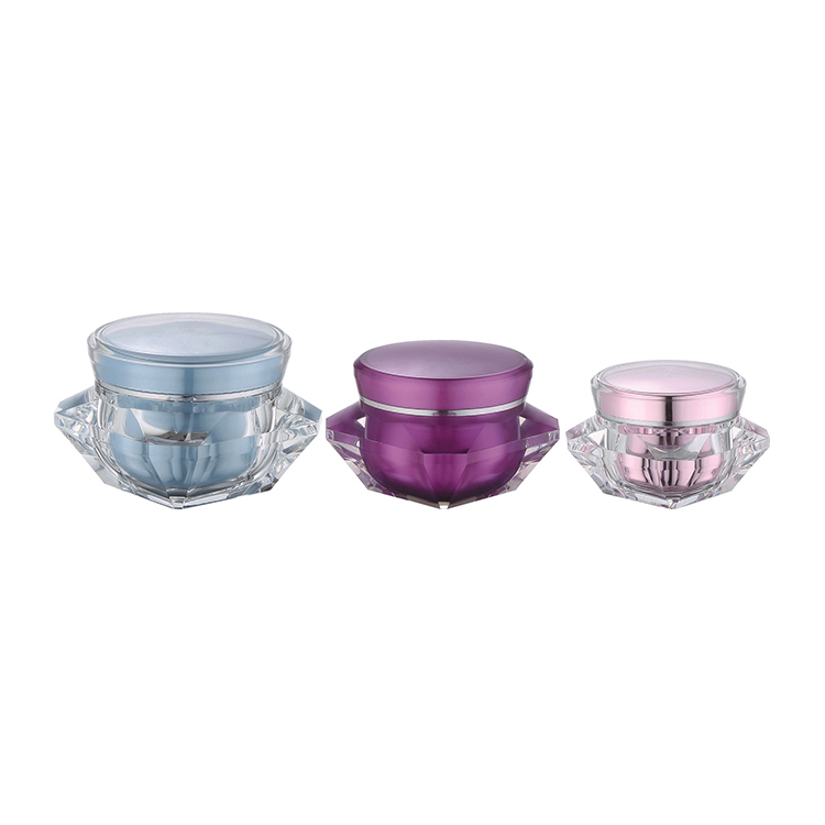 high end cosmetic packaging 30g purple luxury skin care jar 30ml face moisturizer cream jar