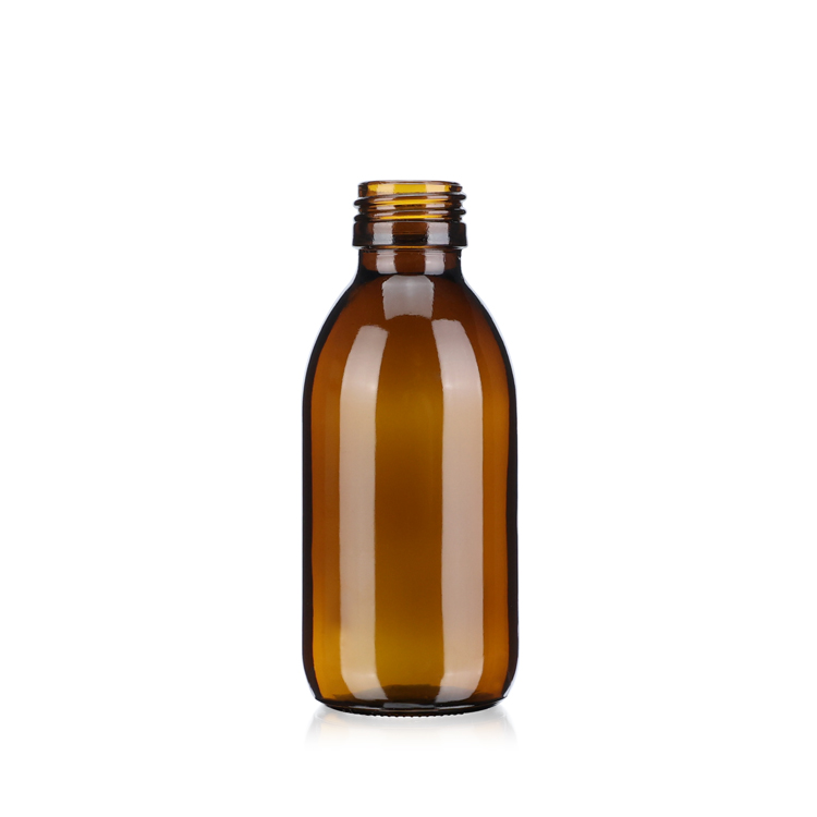 high end empty amber cosmetic glass bottle 30 60 100 125 150 200 ml glass lotion bottle with pump
