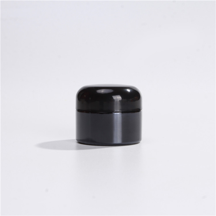 high end frosted matte black cosmetic glass bottle and jar pump bottle for lotion serum cream full set