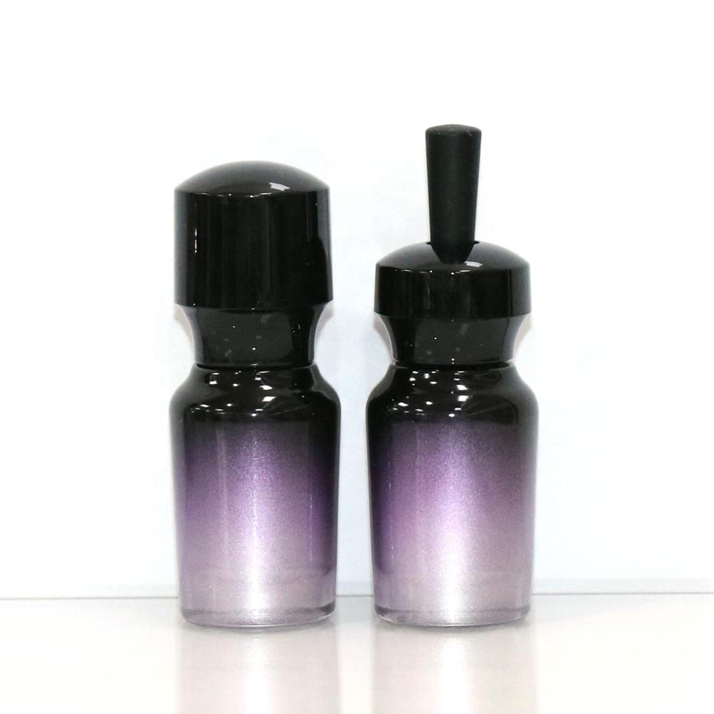 high end frosted matte purple red green cosmetic glass bottle and jar pump bottle for lotion serum cream full set