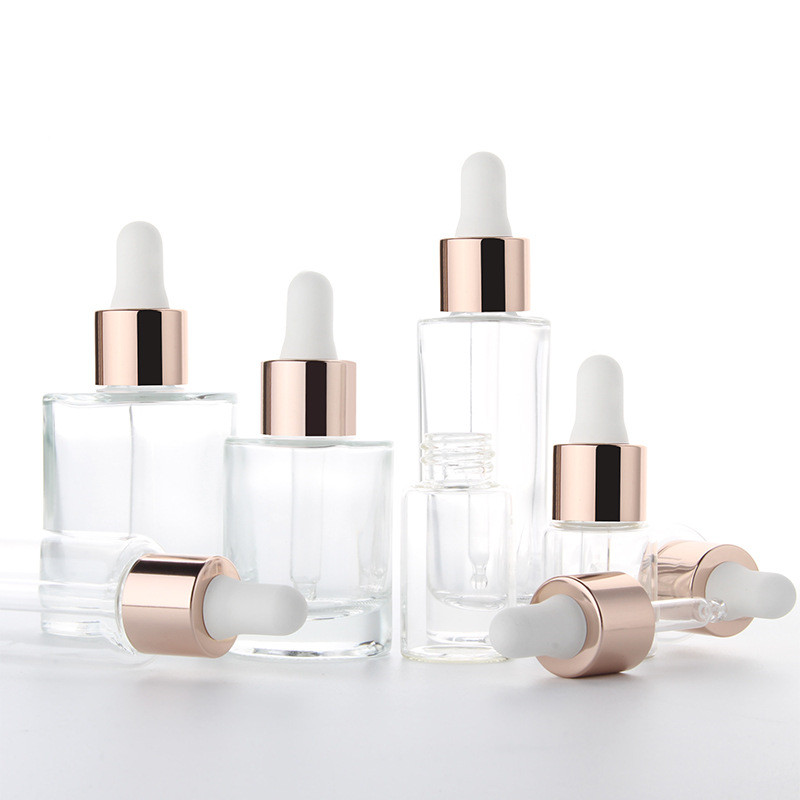high end in stock popular wholesale rose gold dropper bottle  gold oil dropper bottles  glass dropper bottle