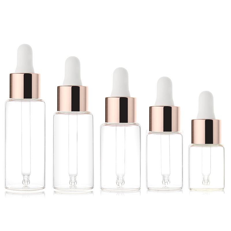 high end in stock popular wholesale rose gold dropper bottle gold oil dropper bottles glass dropper bottle