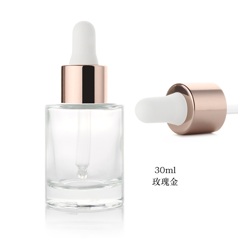 high end in stock popular wholesale rose gold dropper bottle gold oil dropper bottles glass dropper bottle