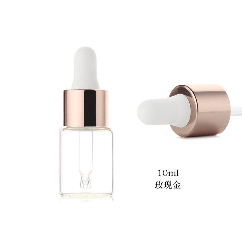 high end in stock popular wholesale rose gold dropper bottle gold oil dropper bottles glass dropper bottle