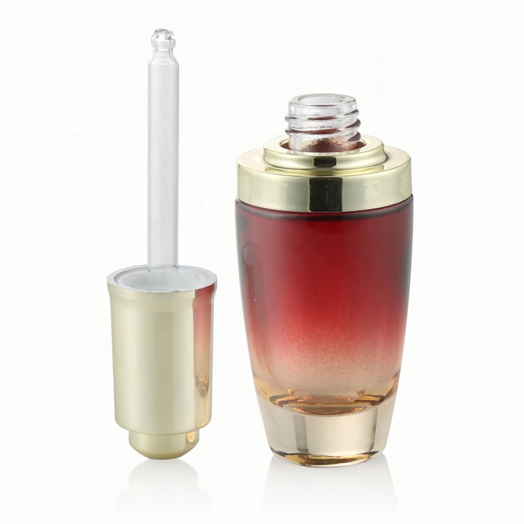 high end luxury 30ml press glass cosmetic organic morocco argan oil bottle packaging