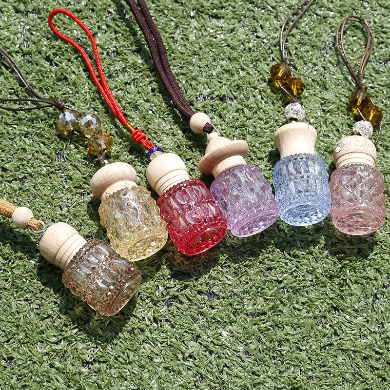 high end mini essential oil glass bottle in stock car hanging glass bottles diffuser bottle ceramic