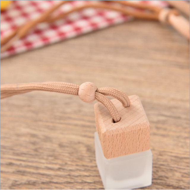 high end wooden cap empty two color hanging air diffuser 10ml car perfume bottle