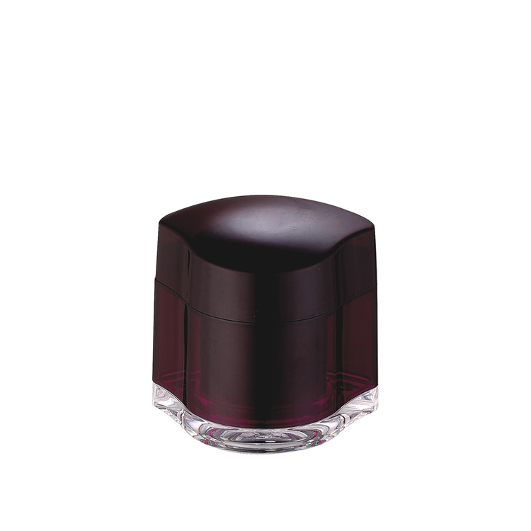 high grade dark wine red double wall triangle 30g 50g acrylic facial mask cream jar