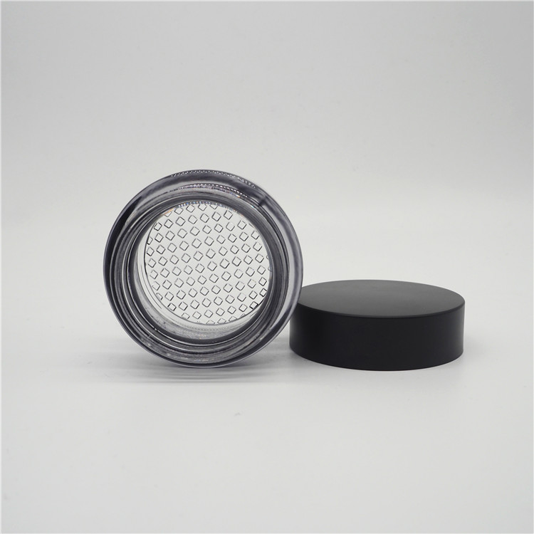 high grade empty 50ml round black cosmetic glass cream skin care packaging container jar