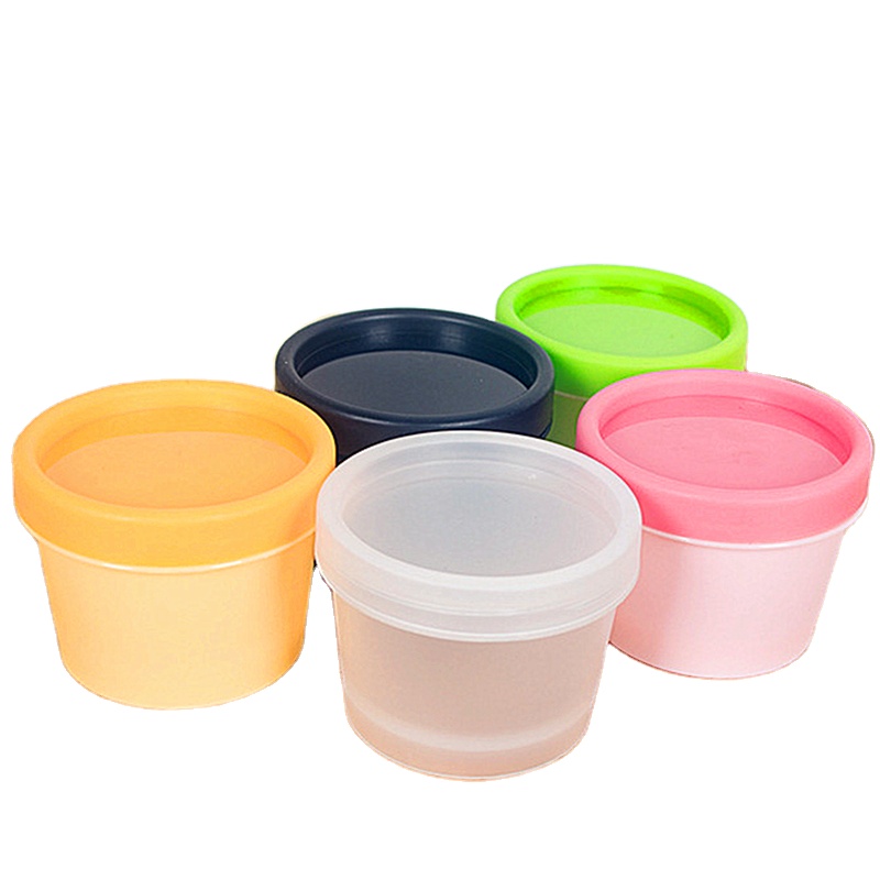 high luxury 4oz opaque macaron blue purple lid cosmetic jar sets white and gold top blue glitter cosmetic sample pink jar amber