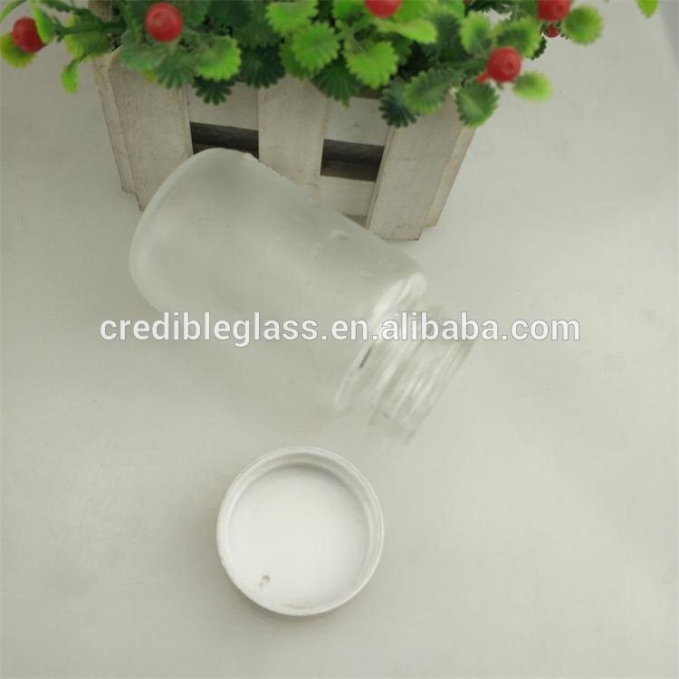 high quality 100ml frosted pharmaceutical glass bottles empty capsule bottle pills bottle with colorful cap
