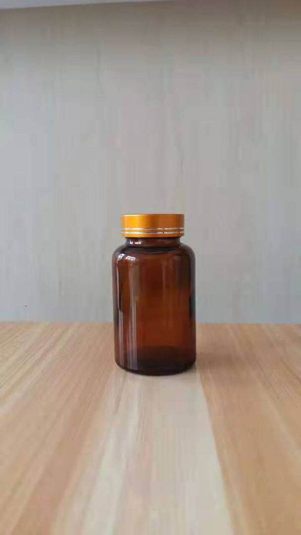 high quality 100ml frosted pharmaceutical glass bottles empty capsule bottle pills bottle with colorful cap
