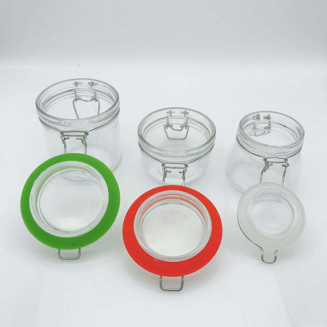 high quality 150ml pineapple pearl glass coconut jam jar with stainless steel clamp lid