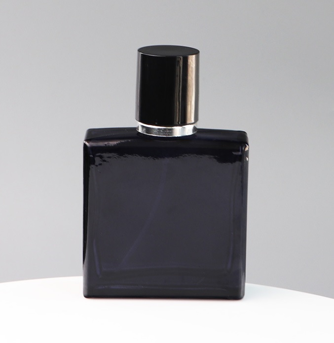 high quality 15ml 30ml 50ml 100ml Frosted rectangular black perfume bottle