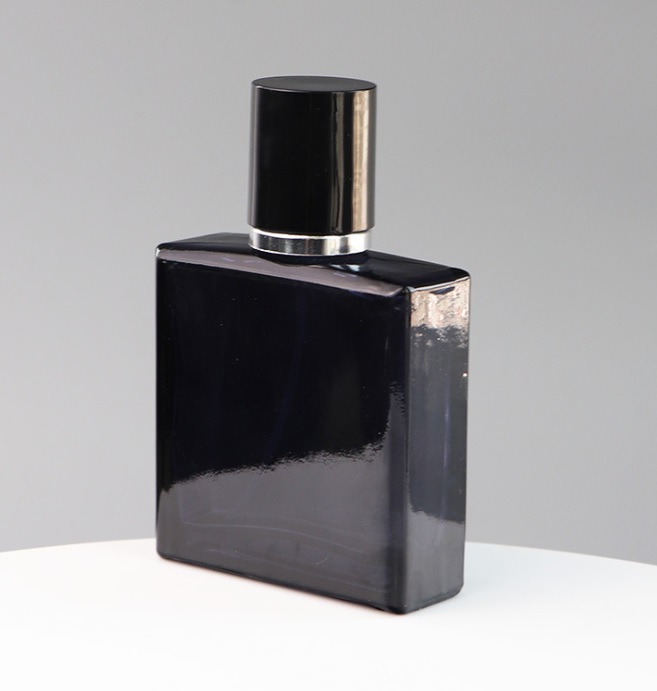 high quality 15ml 30ml 50ml 100ml Frosted rectangular black perfume bottle