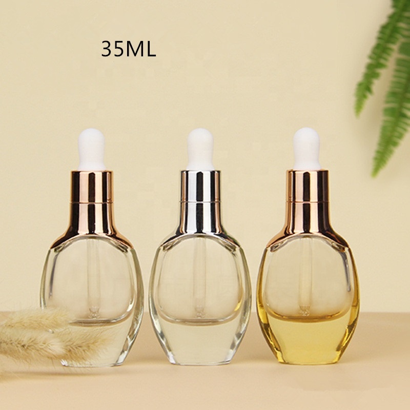 high quality 15ml 30ml flat glass dropper bottles/ essence liquid bottles with good price