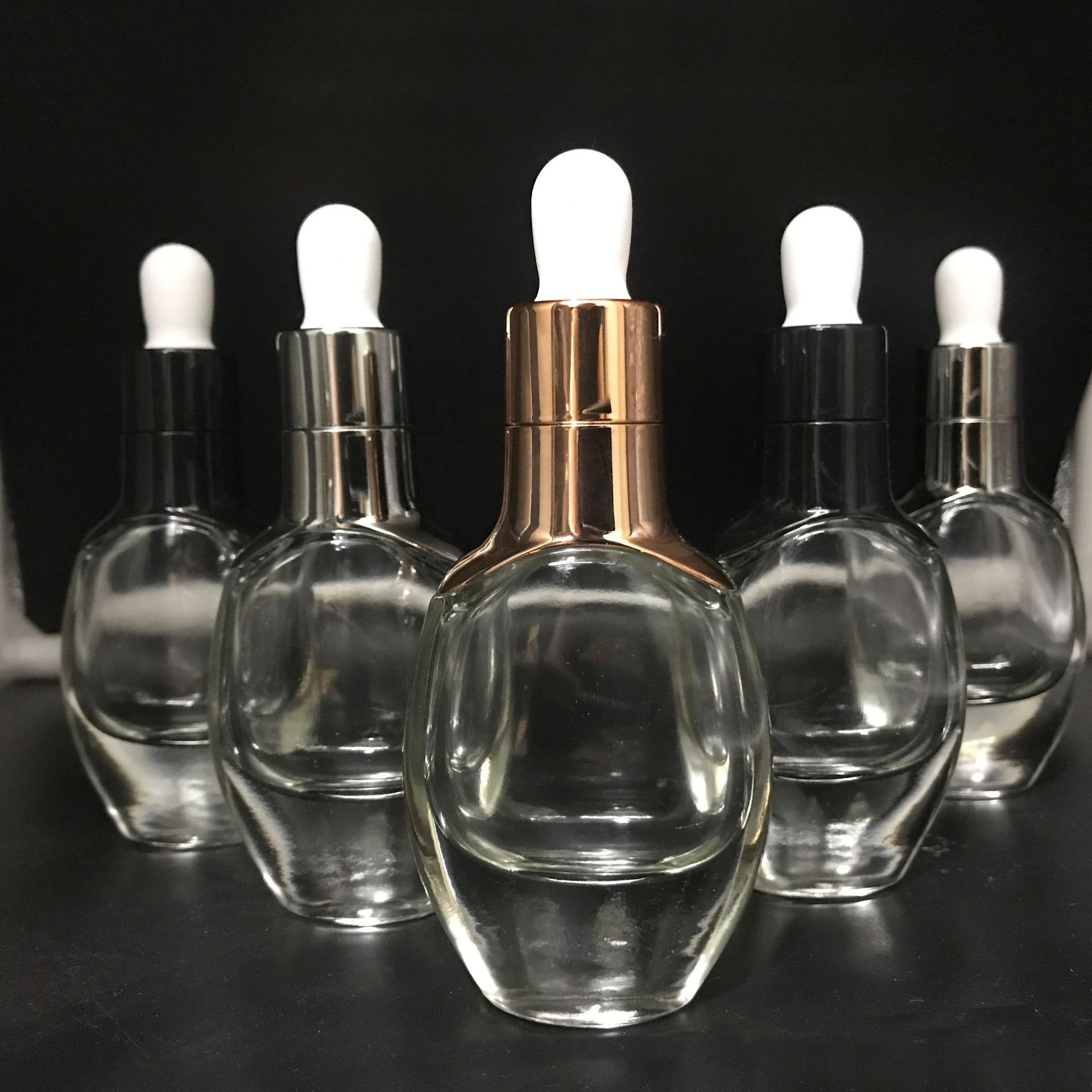 high quality 15ml 30ml flat glass dropper bottles/ essence liquid bottles with good price