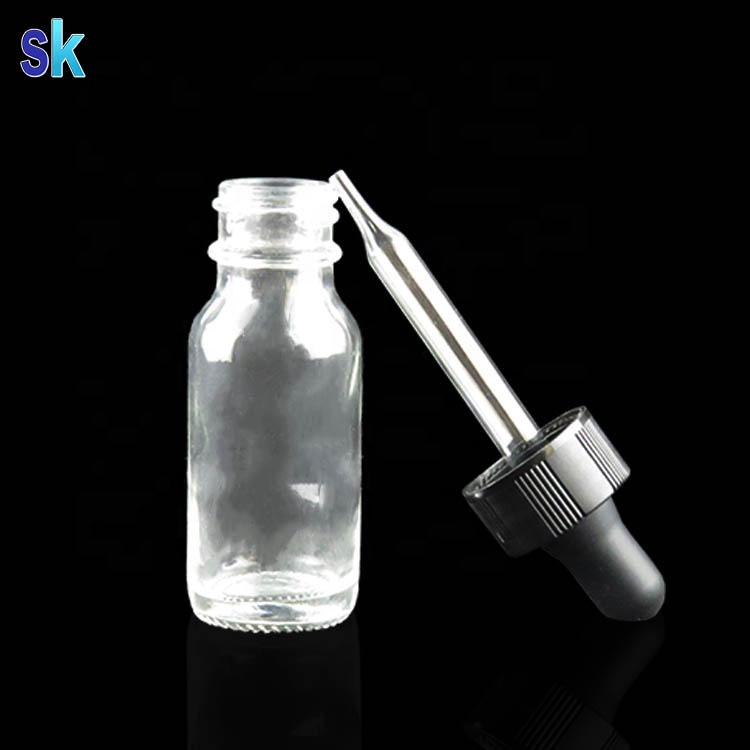 high quality 15ml boston round glass eliquid bottle