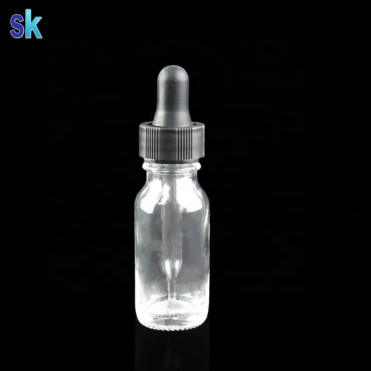 high quality 15ml boston round glass eliquid bottle