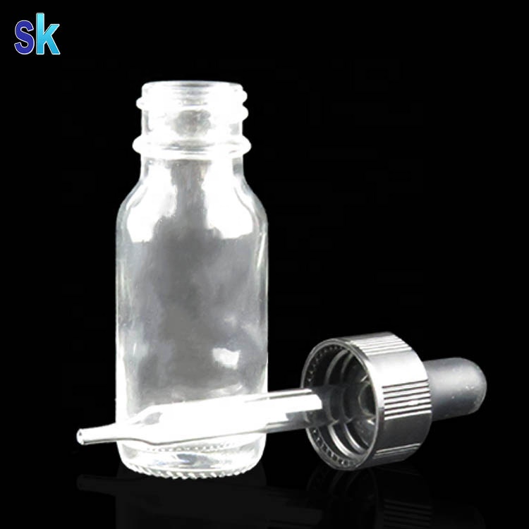 high quality 15ml boston round glass eliquid bottle