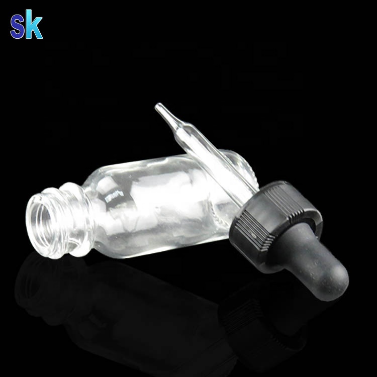 high quality 15ml boston round glass eliquid bottle