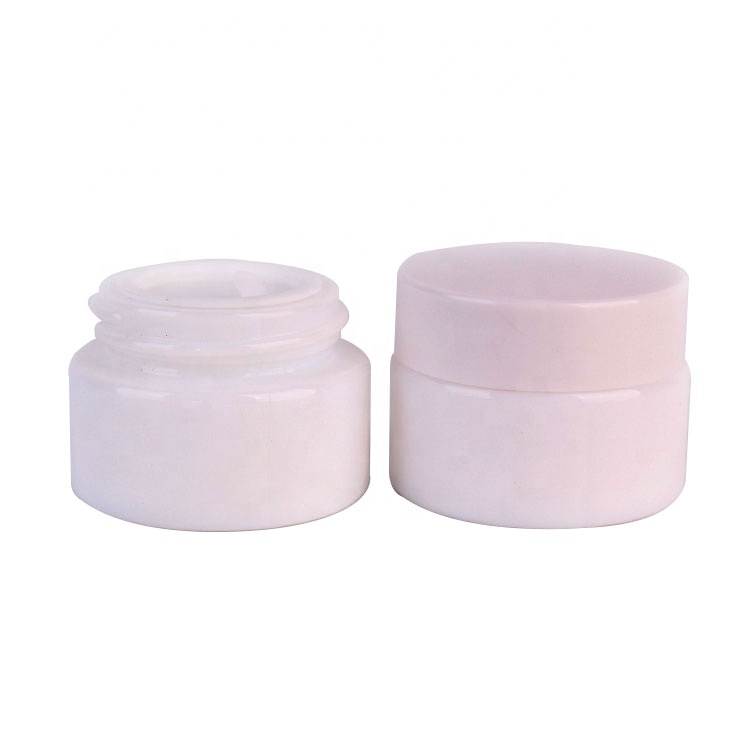 high quality 15ml white porcelain glass jar with inner liners and lids for cosmetic porcelain cream jar