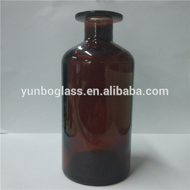 high quality 300ml amber perfumer reed diffuser bottle glass