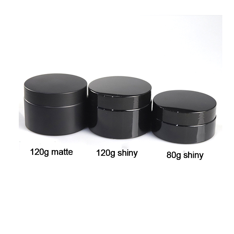 high quality 30g 50g 80g 100g 120g 150g 250g 8 oz 250ml 30ml 50ml 80ml 100ml empty pet black plastic jar for tooth powder