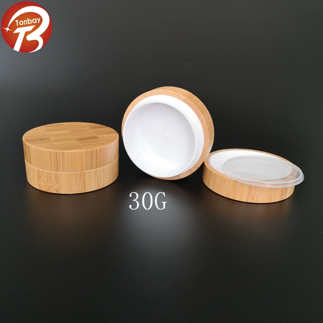 high quality 30g cosmetic bamboo jars