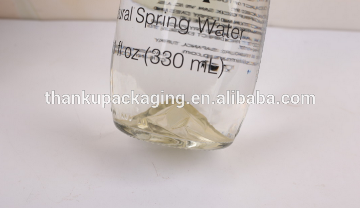 high quality 330ml evian glass bottle for beverage,water and spirit