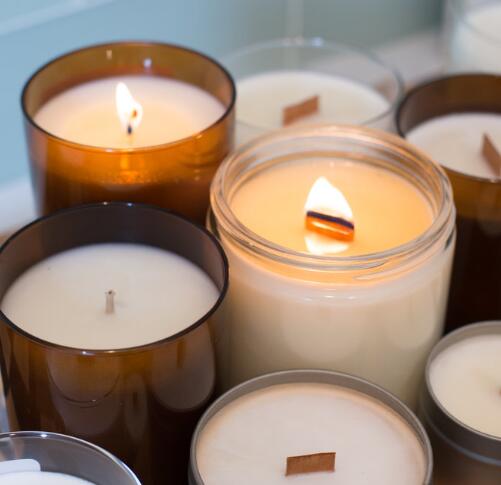 high quality 4oz 120ml amber empty candle jars with metal lid