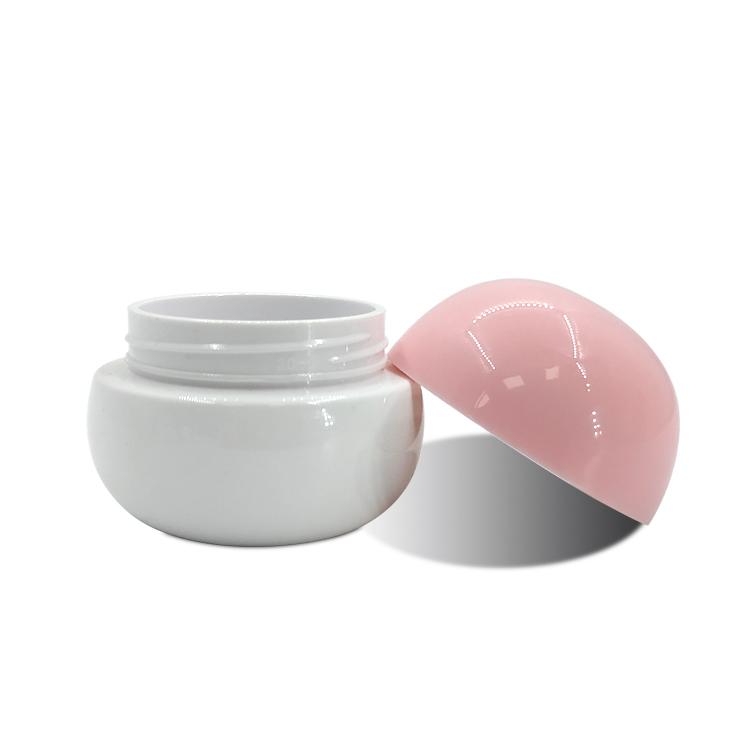high quality 50g plastic packaging cosmetic empty jar face cream jar hair clay body oil with colorful lid