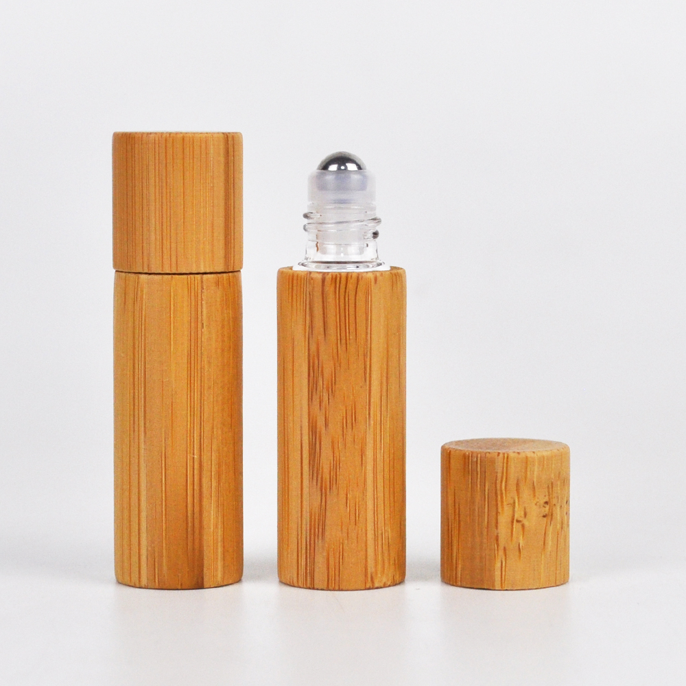 high quality 5ml bamboo essential oil roller bottle tube packaging