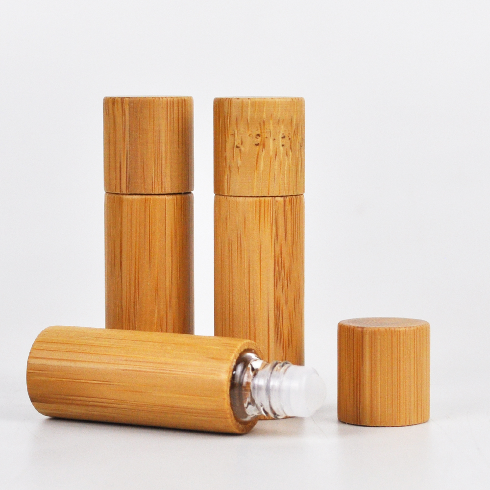 high quality 5ml bamboo essential oil roller bottle tube packaging