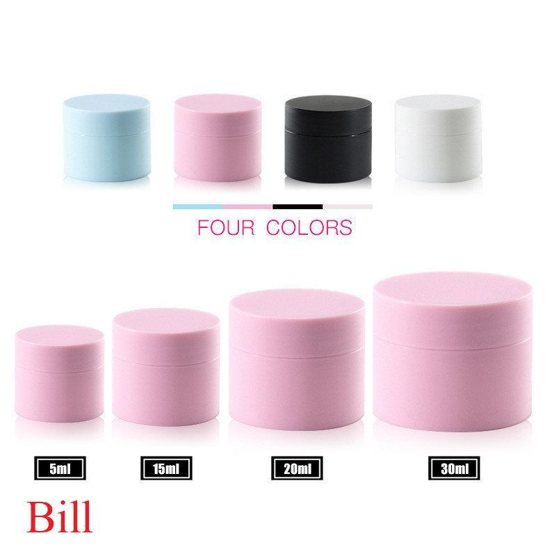 high quality Cosmetic Jar Double Wall Plastic Plastic Body Butter Black Skin Care Cream Pet 5g 15g 20g 30g 50g