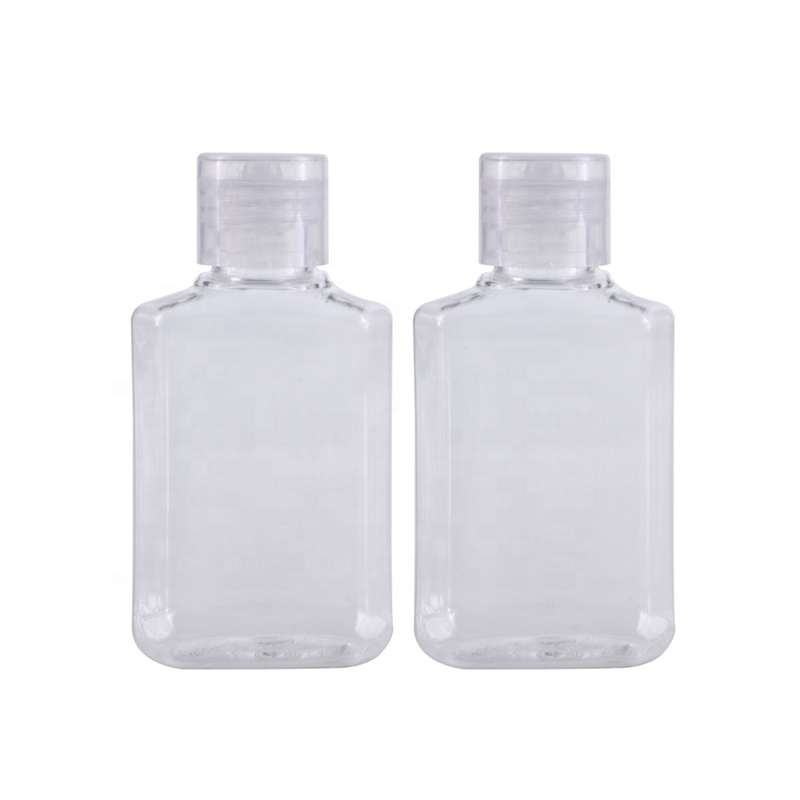 high quality PET 60 ml flip top cap 60ml plastic lotion cosmetic squeeze bottle