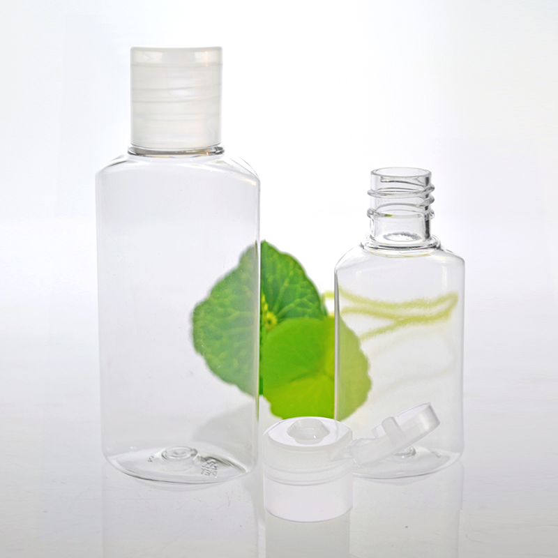 high quality PET 60 ml flip top cap 60ml plastic lotion cosmetic squeeze bottle