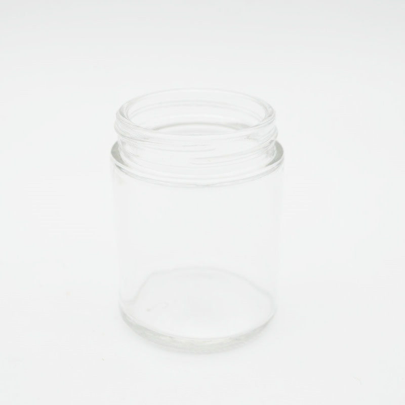 high quality and low price transparent round glass candle jar with aluminium lid