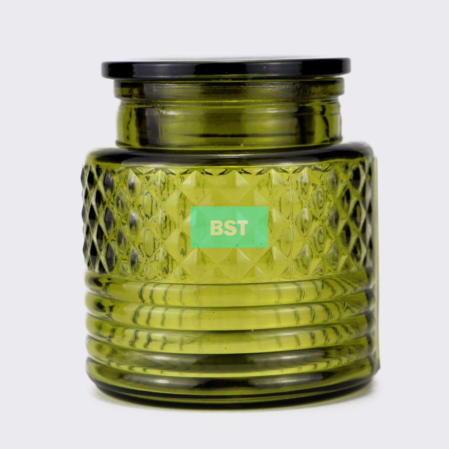 high quality bathroom or kitchen glass storage jar with glass lid