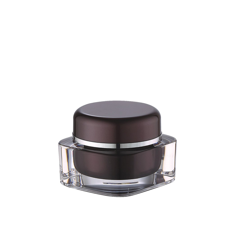 high quality brown color empty cream packaging 5g 15g 30g 50g 70g 100g 125g body lip scrub acrylic jar