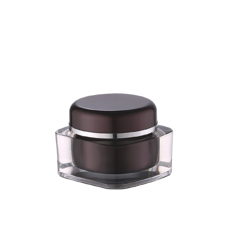 high quality brown color empty cream packaging 5g 15g 30g 50g 70g 100g 125g body lip scrub acrylic jar