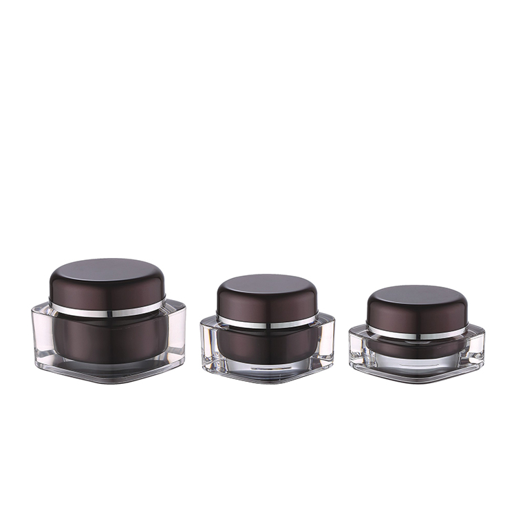 high quality brown color empty cream packaging 5g 15g 30g 50g 70g 100g 125g body lip scrub acrylic jar
