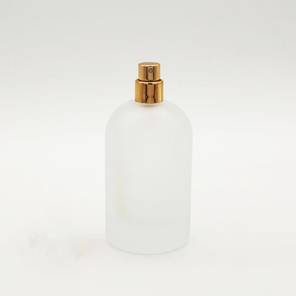 high quality clear empty frosted matte coating custom design 100ml glass perfume bottle